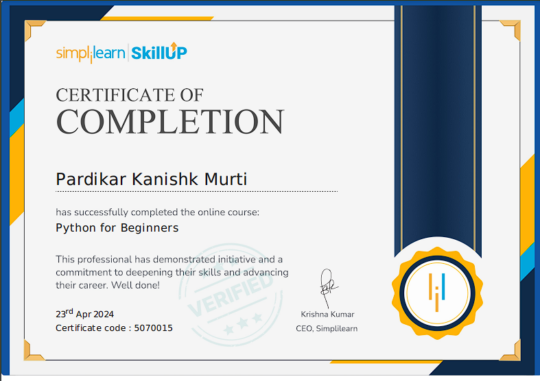 Python Certificate